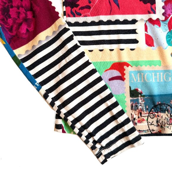 The Kit Patchwork Graphic Striped Turtleneck - Picture 4 of 8